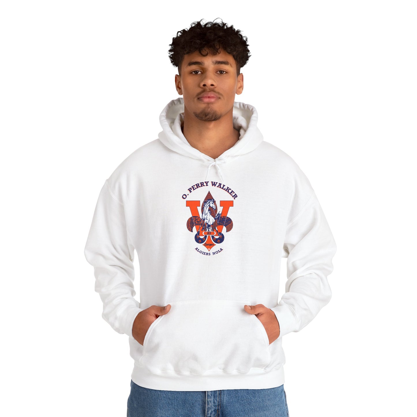 O. Perry Walker H.S. Spirited AlumniHooded Sweatshirt - Cozy Graphic Hoodie, Casual Wear, Everyday Comfort, Perfect Gift for Friends, Seasonal Style