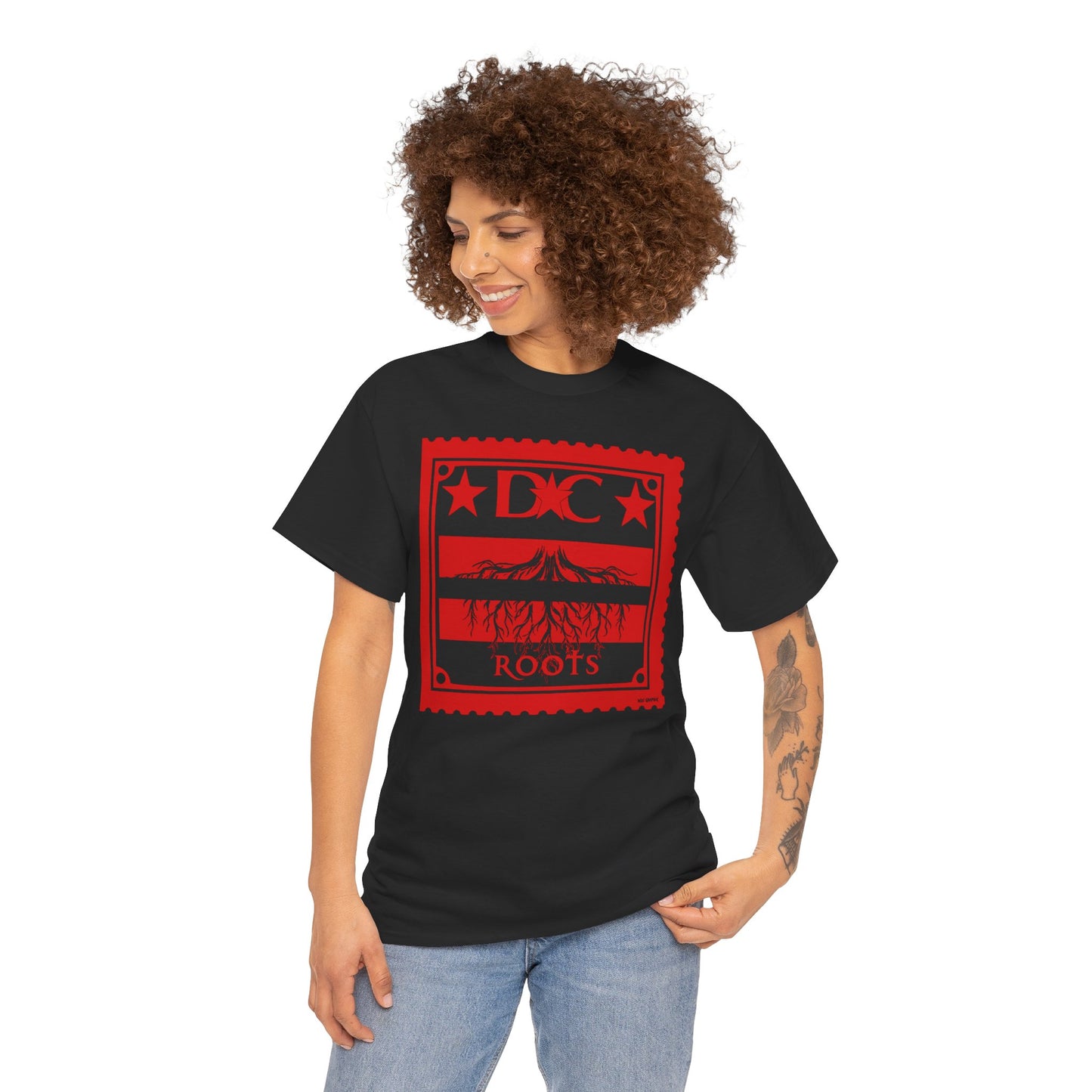 DC Roots Unisex Heavy Cotton Tee - Casual Style, Perfect for Celebrations, Gift for Family, Friends, Community Pride, Everyday Wear