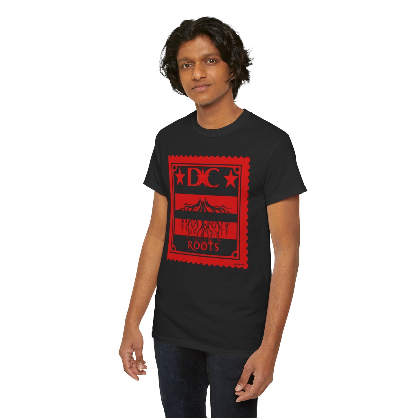 DC Roots Unisex Heavy Cotton Tee - Casual Style, Perfect for Celebrations, Gift for Family, Friends, Community Pride, Everyday Wear