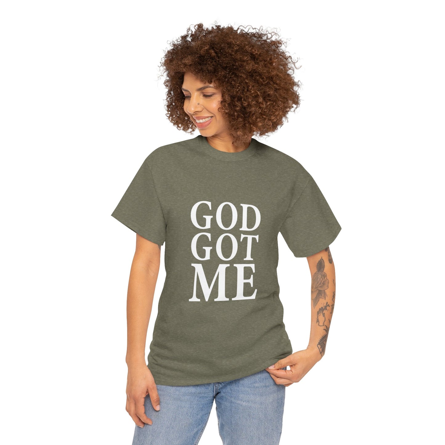 Faith-Inspired Unisex Tee, Inspirational T-Shirt, God Got Me Shirt, Casual Everyday Wear, Gift for Believers, Christian Apparel