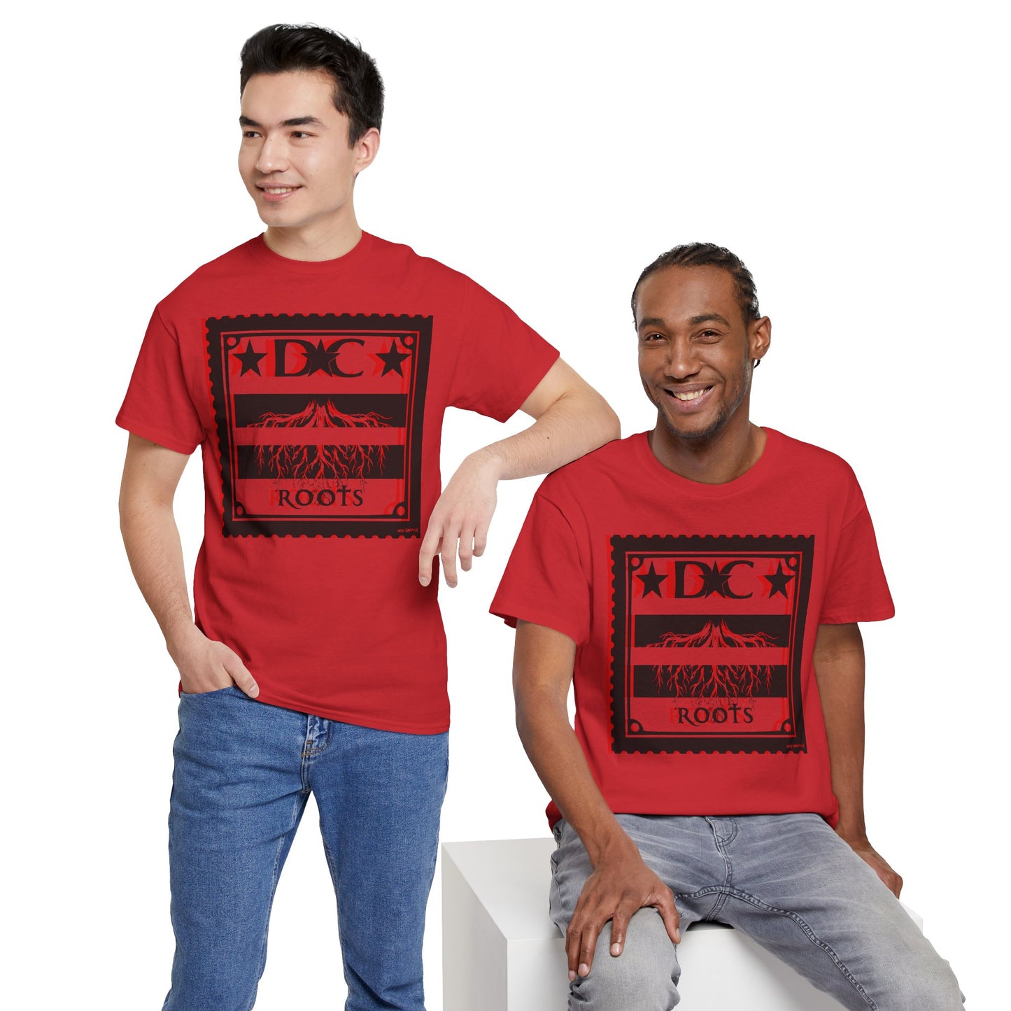 DC Roots Unisex Heavy Cotton Tee - Casual Style, Perfect for Celebrations, Gift for Family, Friends, Community Pride, Everyday Wear
