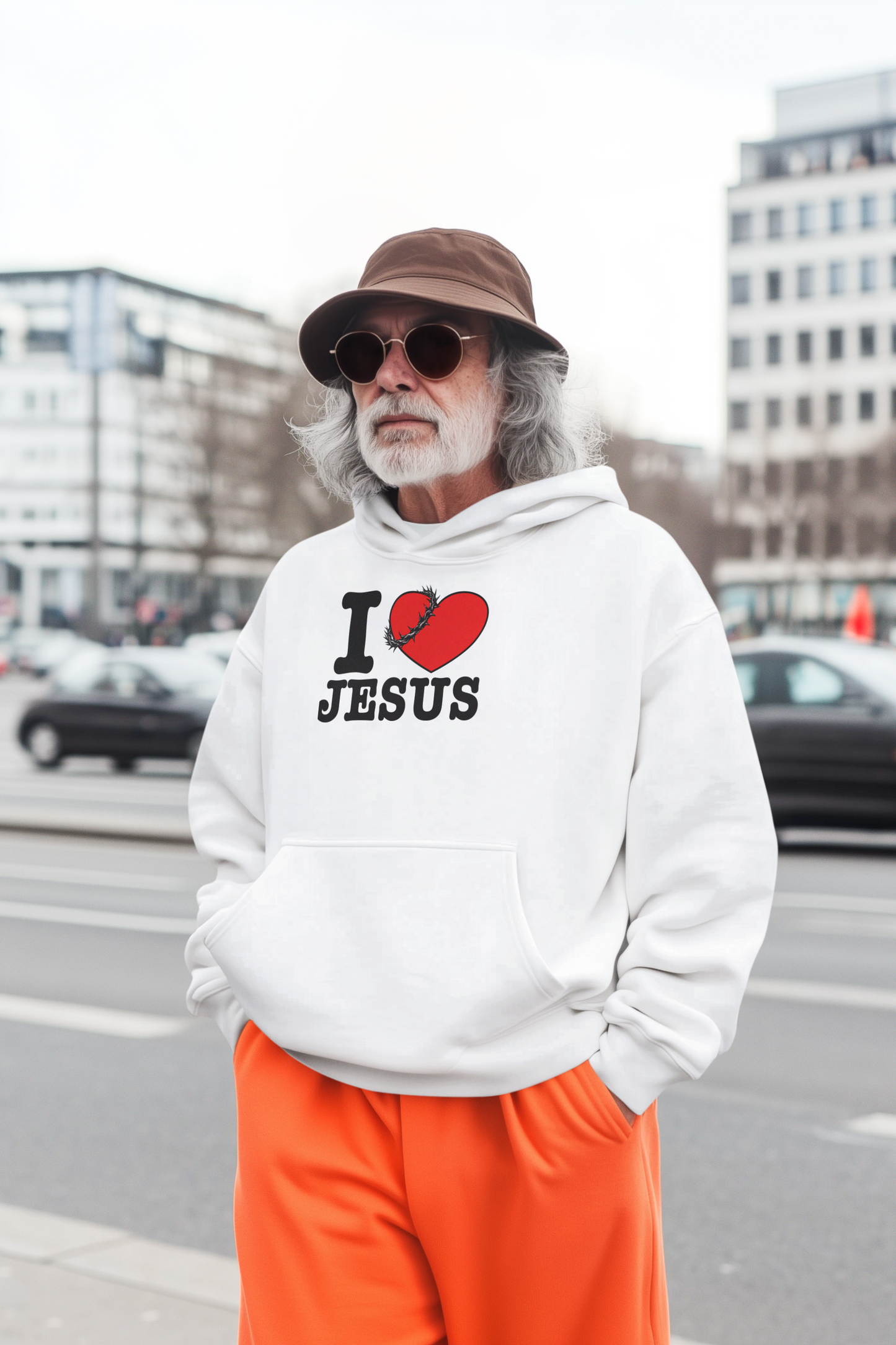 I Love Jesus Hooded Sweatshirt, Christian Apparel, Faith Hoodie, Religious Gift, Church Wear, Cozy Casual