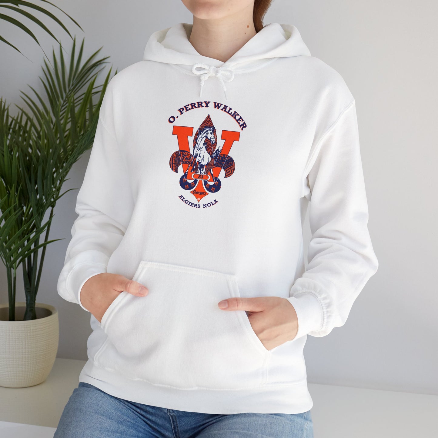 O. Perry Walker H.S. Spirited AlumniHooded Sweatshirt - Cozy Graphic Hoodie, Casual Wear, Everyday Comfort, Perfect Gift for Friends, Seasonal Style
