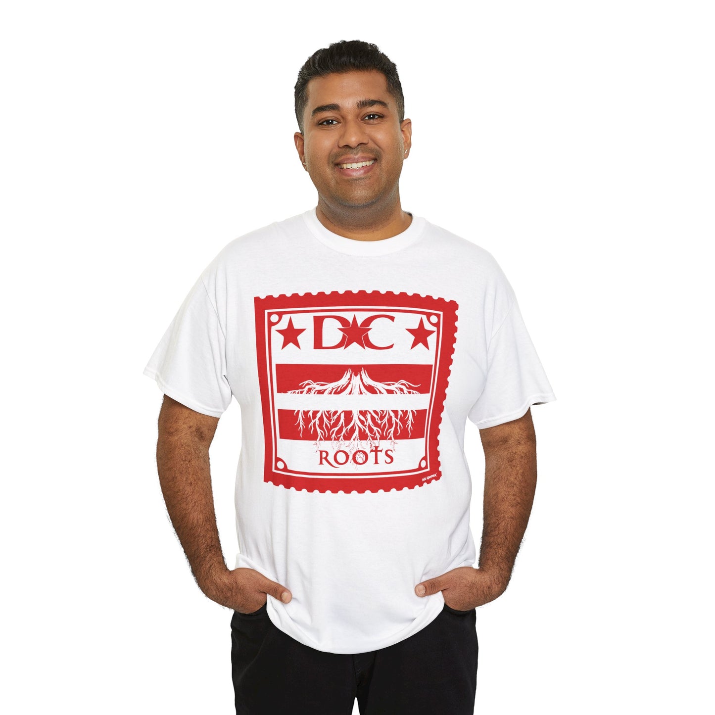 DC Roots Unisex Heavy Cotton Tee - Casual Style, Perfect for Celebrations, Gift for Family, Friends, Community Pride, Everyday Wear