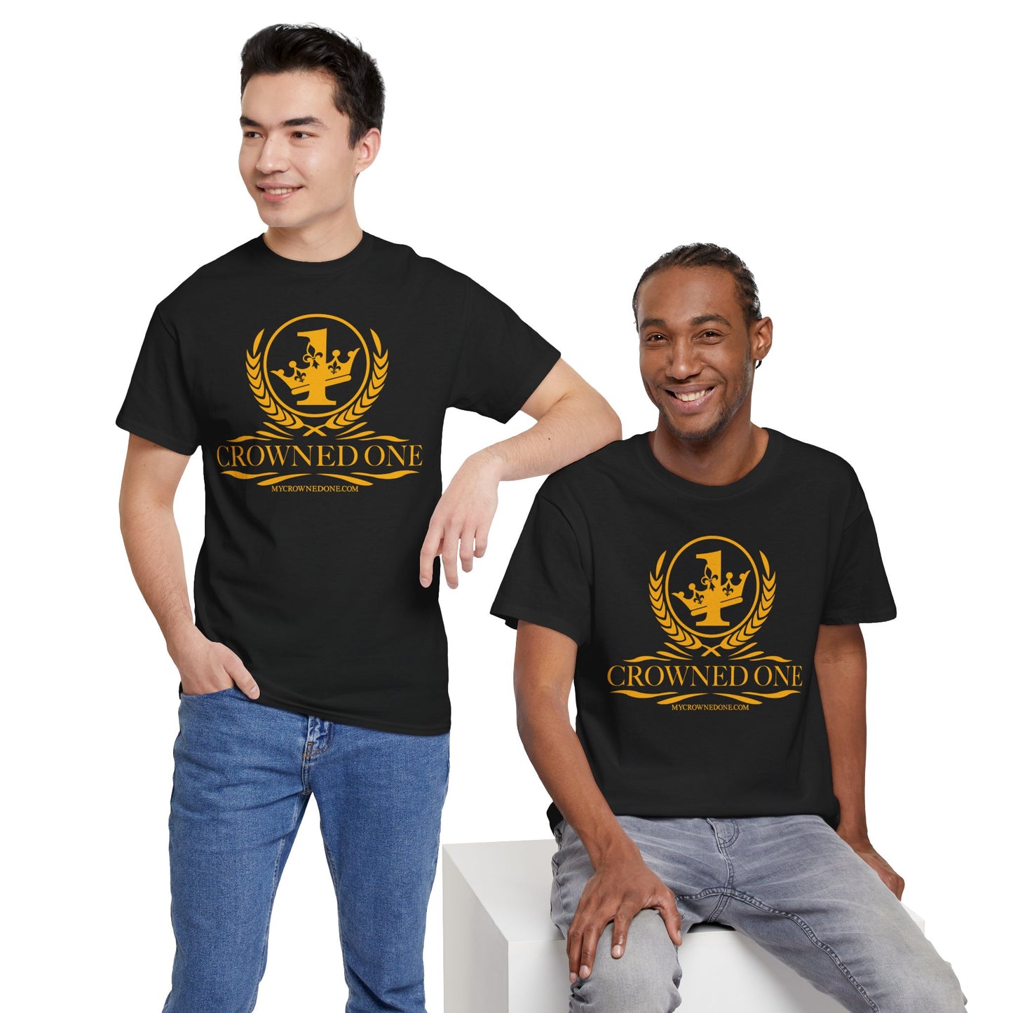 Crowned One Tee - Unisex Heavy Cotton T-Shirt, Casual Wear, Gift for Kings, Street Style Apparel, Perfect for Celebrations