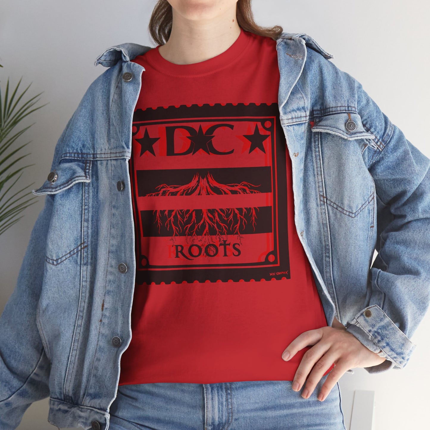 DC Roots Unisex Heavy Cotton Tee - Casual Style, Perfect for Celebrations, Gift for Family, Friends, Community Pride, Everyday Wear