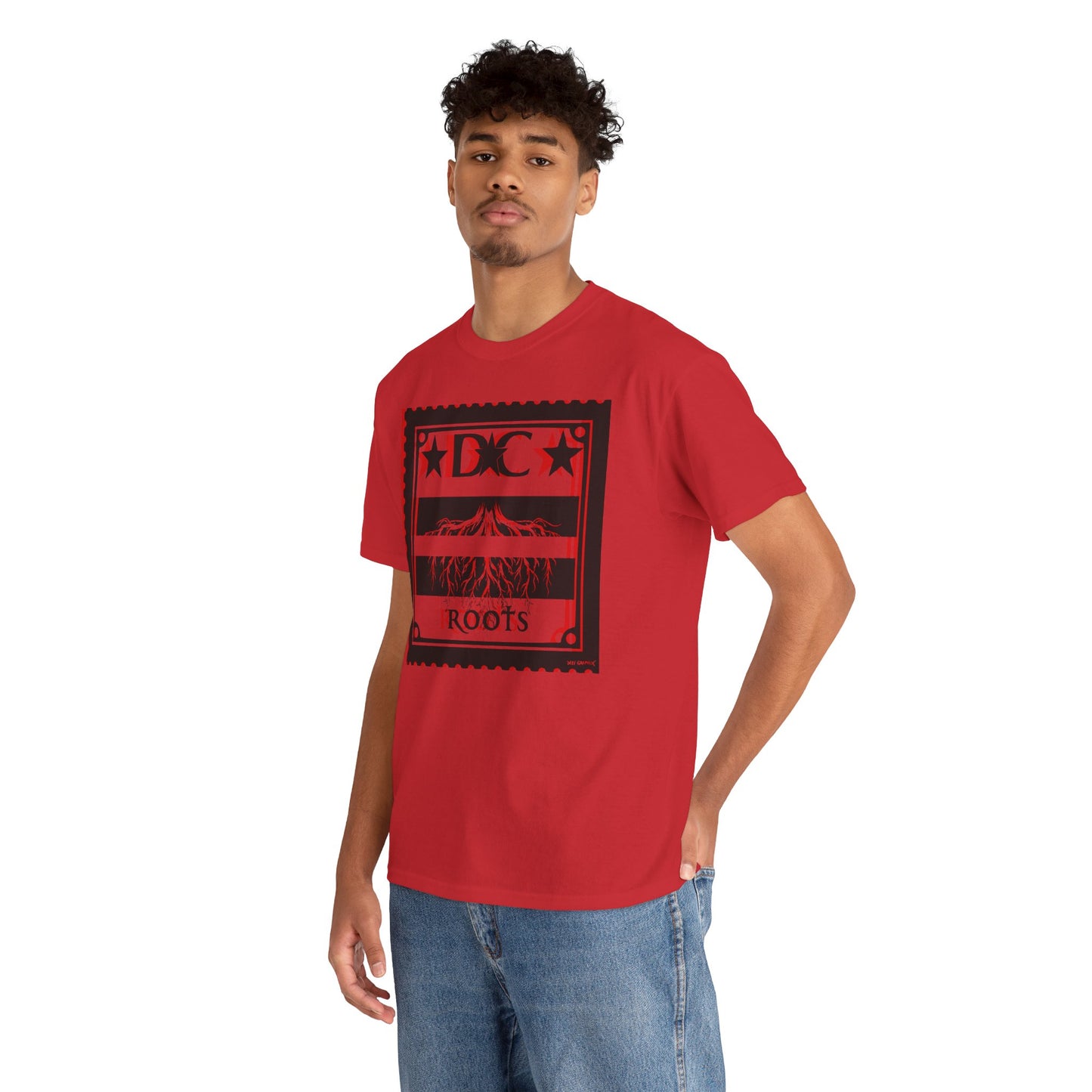 DC Roots Unisex Heavy Cotton Tee - Casual Style, Perfect for Celebrations, Gift for Family, Friends, Community Pride, Everyday Wear