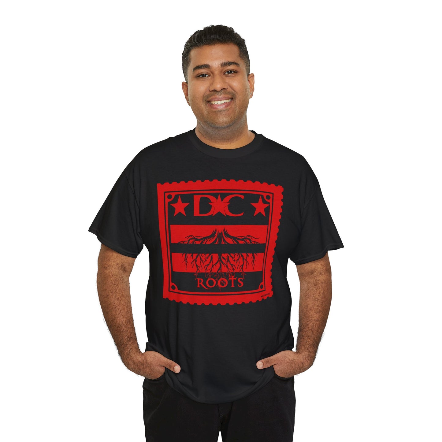 DC Roots Unisex Heavy Cotton Tee - Casual Style, Perfect for Celebrations, Gift for Family, Friends, Community Pride, Everyday Wear