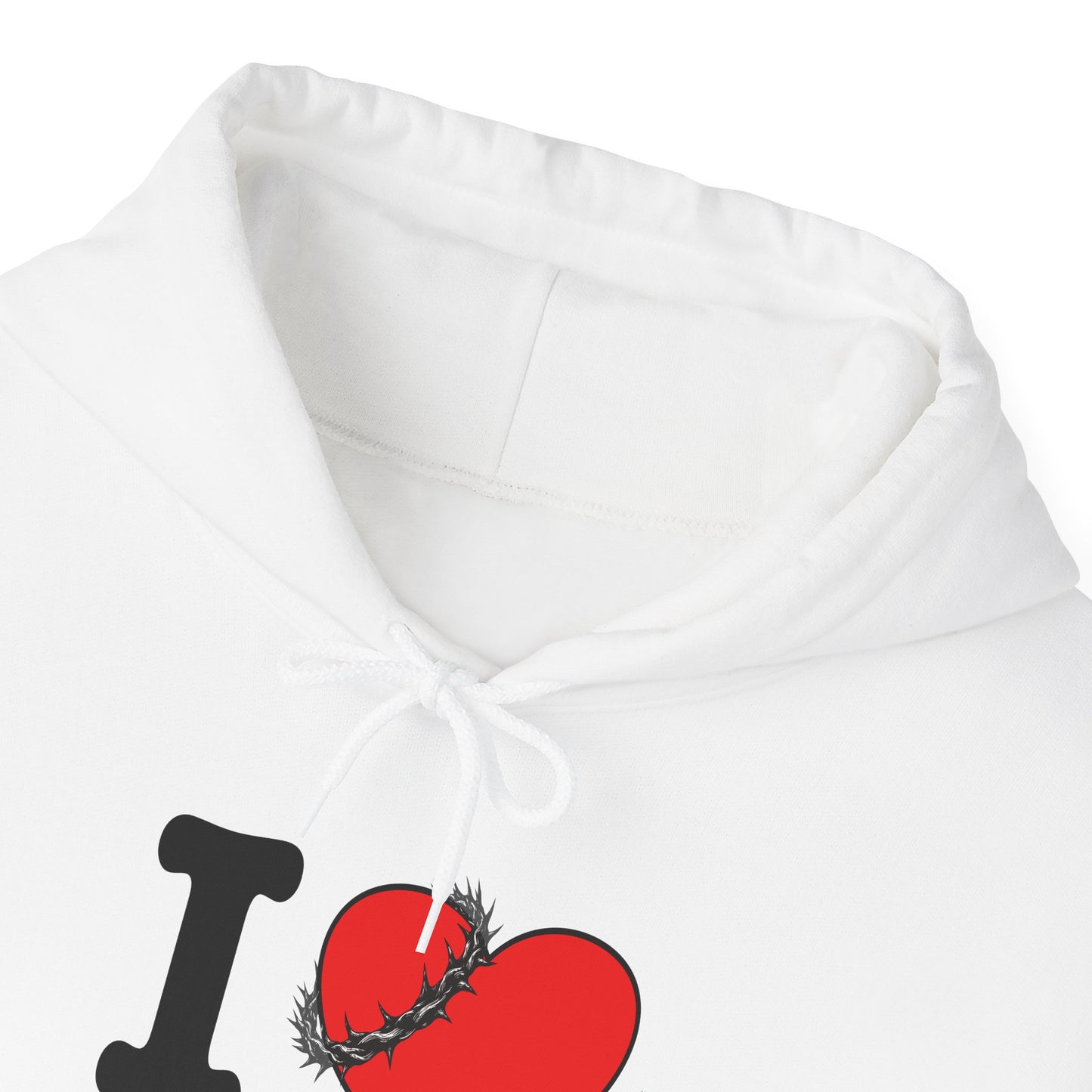 I Love Jesus Hooded Sweatshirt, Christian Apparel, Faith Hoodie, Religious Gift, Church Wear, Cozy Casual
