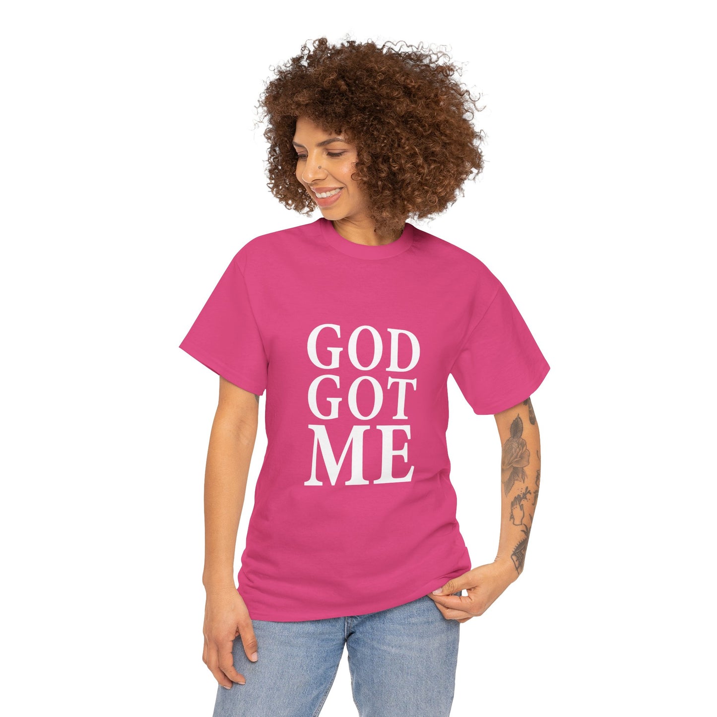 Faith-Inspired Unisex Tee, Inspirational T-Shirt, God Got Me Shirt, Casual Everyday Wear, Gift for Believers, Christian Apparel