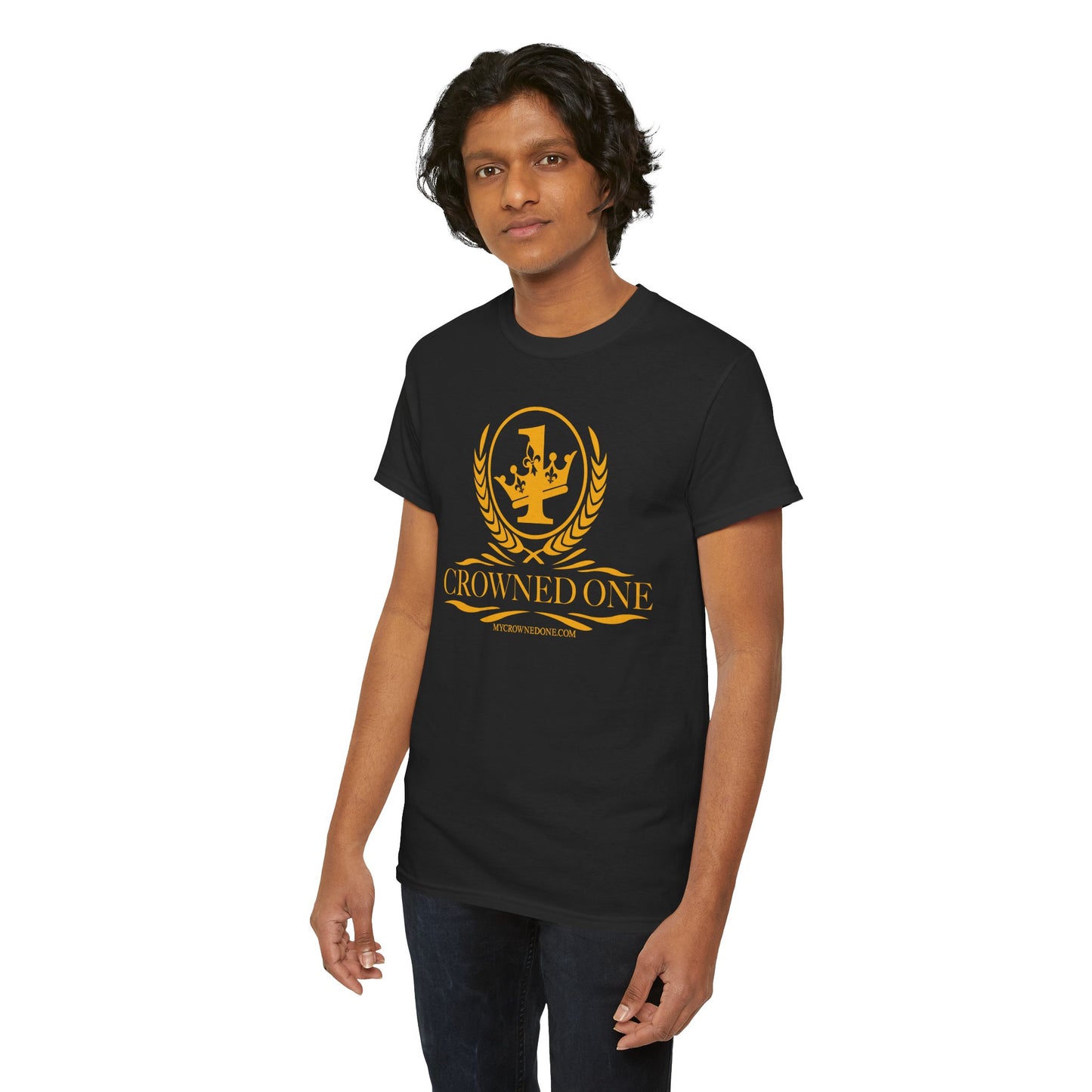 Crowned One Tee - Unisex Heavy Cotton T-Shirt, Casual Wear, Gift for Kings, Street Style Apparel, Perfect for Celebrations