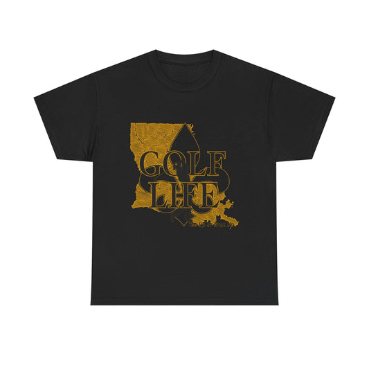 Golf Life Unisex Heavy Cotton Tee | Casual Wear, Gift for Golf Lovers, Louisiana Theme, Perfect for Golfing, Everyday Comfort