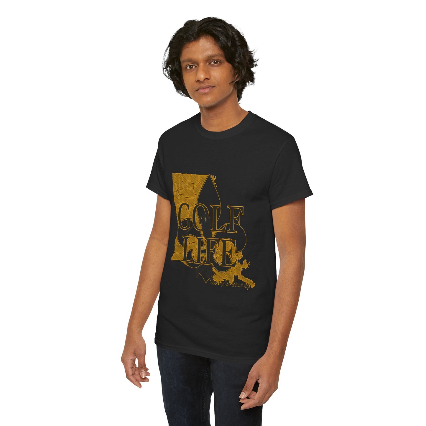 Golf Life Unisex Heavy Cotton Tee | Casual Wear, Gift for Golf Lovers, Louisiana Theme, Perfect for Golfing, Everyday Comfort