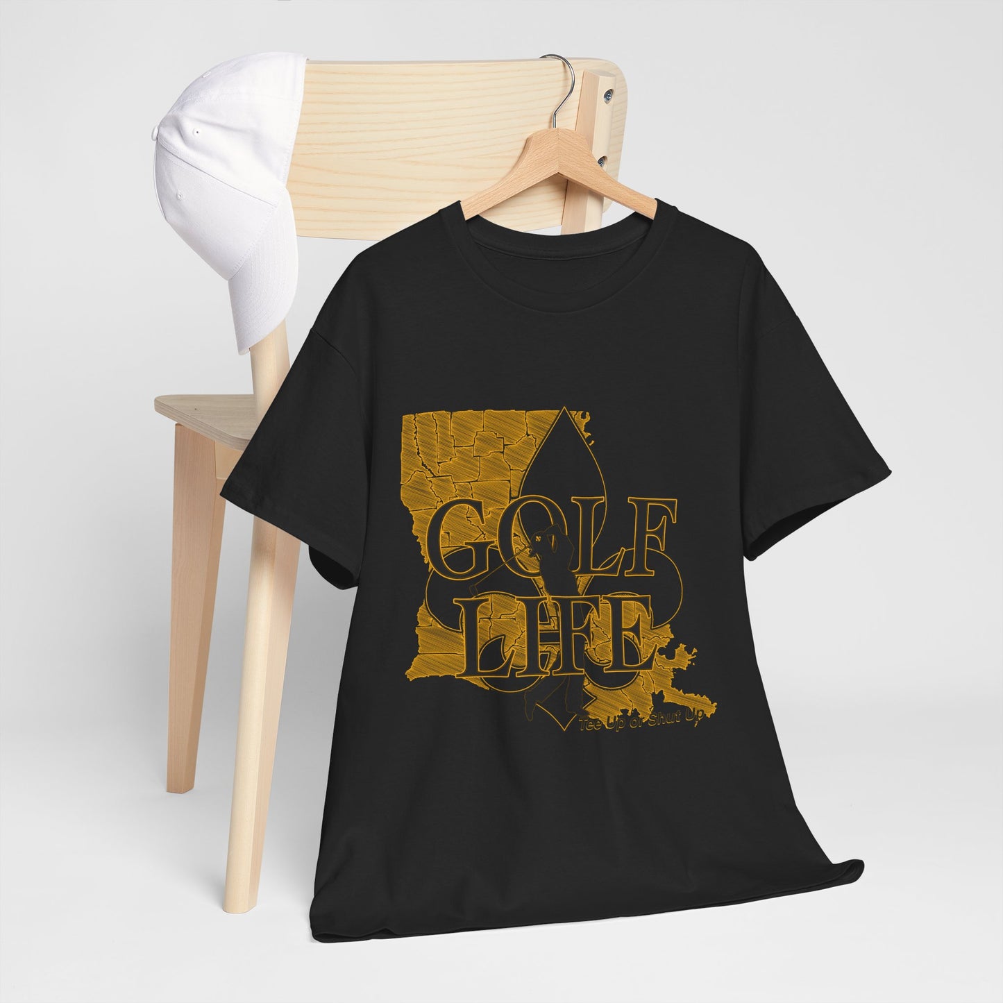 Golf Life Unisex Heavy Cotton Tee | Casual Wear, Gift for Golf Lovers, Louisiana Theme, Perfect for Golfing, Everyday Comfort
