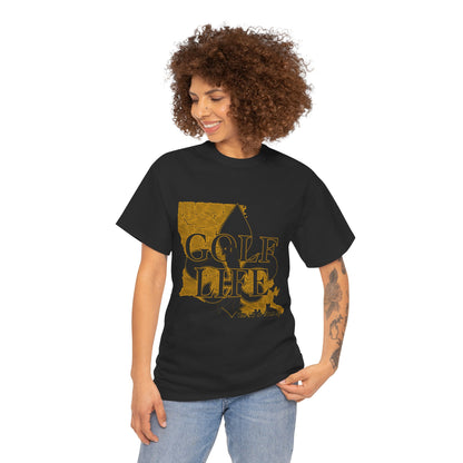 Golf Life Unisex Heavy Cotton Tee | Casual Wear, Gift for Golf Lovers, Louisiana Theme, Perfect for Golfing, Everyday Comfort