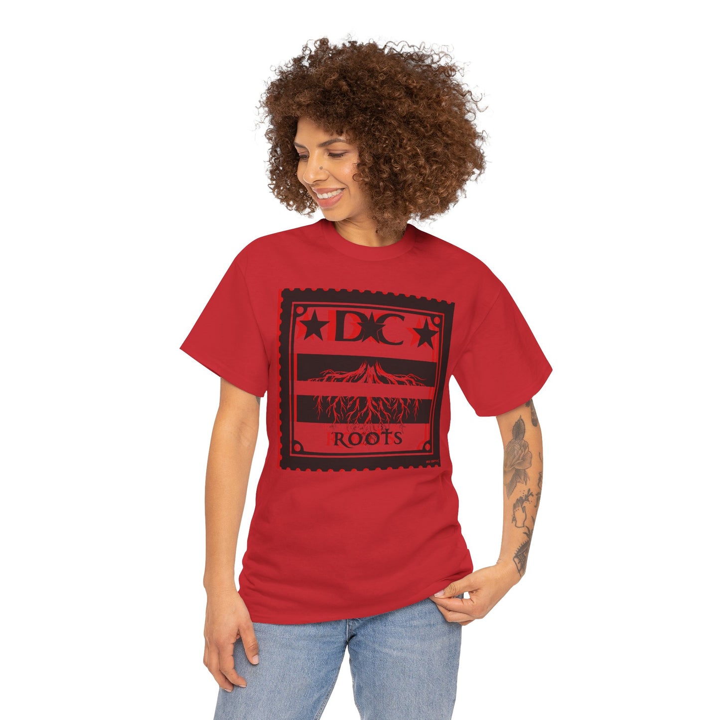 DC Roots Unisex Heavy Cotton Tee - Casual Style, Perfect for Celebrations, Gift for Family, Friends, Community Pride, Everyday Wear